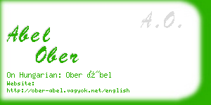 abel ober business card